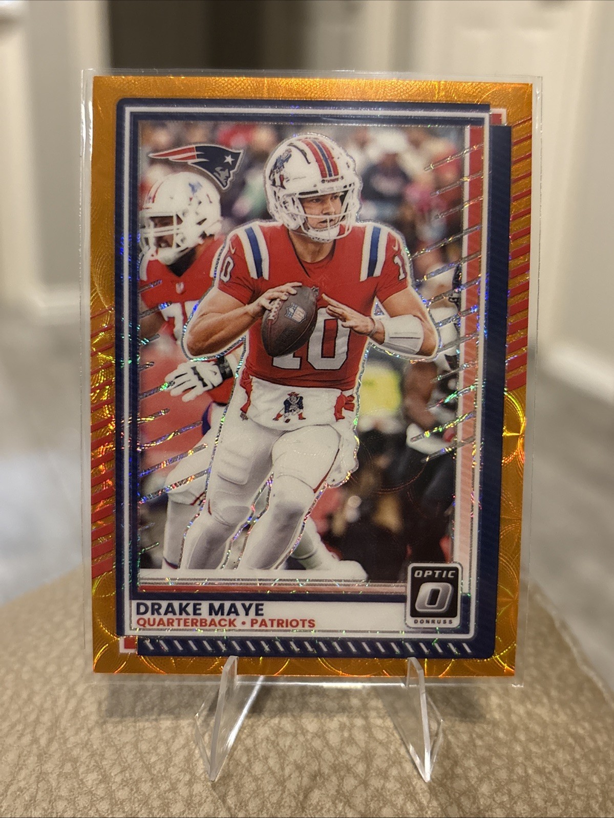 2025 Panini Donruss Optic Drake Maye Orange Scope SP /79 🔥 PATRIOTS #47