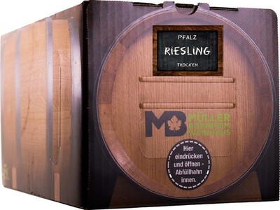 Bag in Box Wein Riesling Weißwein trocken 5 L Weinhaus Müller Bornheim