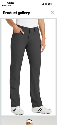 Pantalone Golf Donna Tg 6 Willit Tasche Protezione UPF Elasticizzato Antracite - Foto 2 di 9