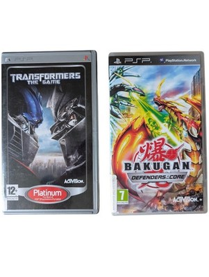 PSP KONVOLUT Spiele Set / Transformers The Game, Bakugan/ Activision 