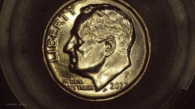 2023 P Roosevelt Dime Raised Rim No Ridges Non Reeded Error Coin