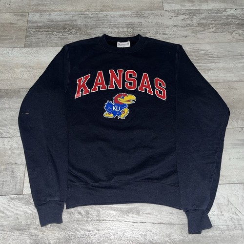Champion Kansas Jayhawks Sweater Adult XS Blue Crewneck Sweatshirt