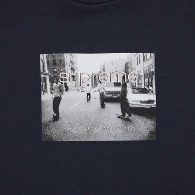 Supreme Crew 96 Clip Tee All Cotton T-Shirt in Black SS24 Size XL