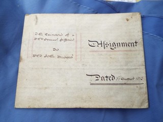 Antique Vellum Indenture dated 1813 property in Bitton Gloucestershire