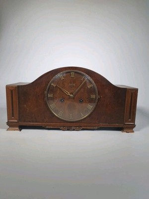 Junghans Vintage Germ. Kaminuhr W.278a Bim-Bam Glockenspiel tickt zum Restaurieren