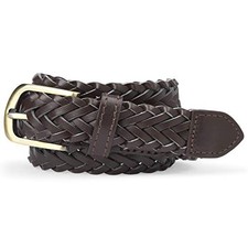 boys Braided Belt 8-16 Brown
