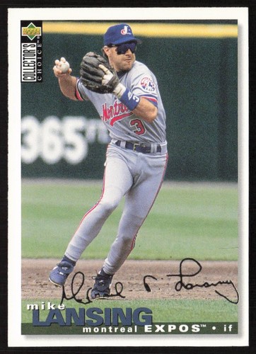1995 Collector's Choice Silver Signature Mike Lansing #233 Montreal Expos - Picture 1 of 2