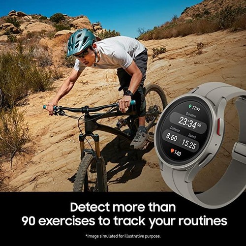 Samsung Galaxy Watch 5 Pro 45mm SM-R920N Bluetooth Titanium Case SportBand Black - 第 8/12 張圖片
