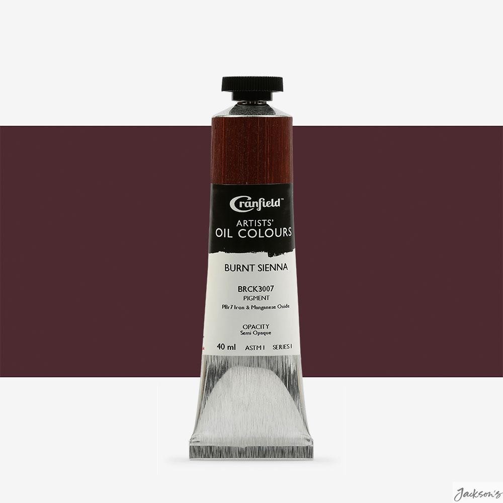 Cranfield Artists' Oil Paint 40ml Burnt Sienna Colour
