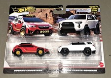 HOT WHEELS NEW TWIN 2 PACK SUBARU CROSSTREK 2018 TOYOTA 4RUNNER CAR CULTURE