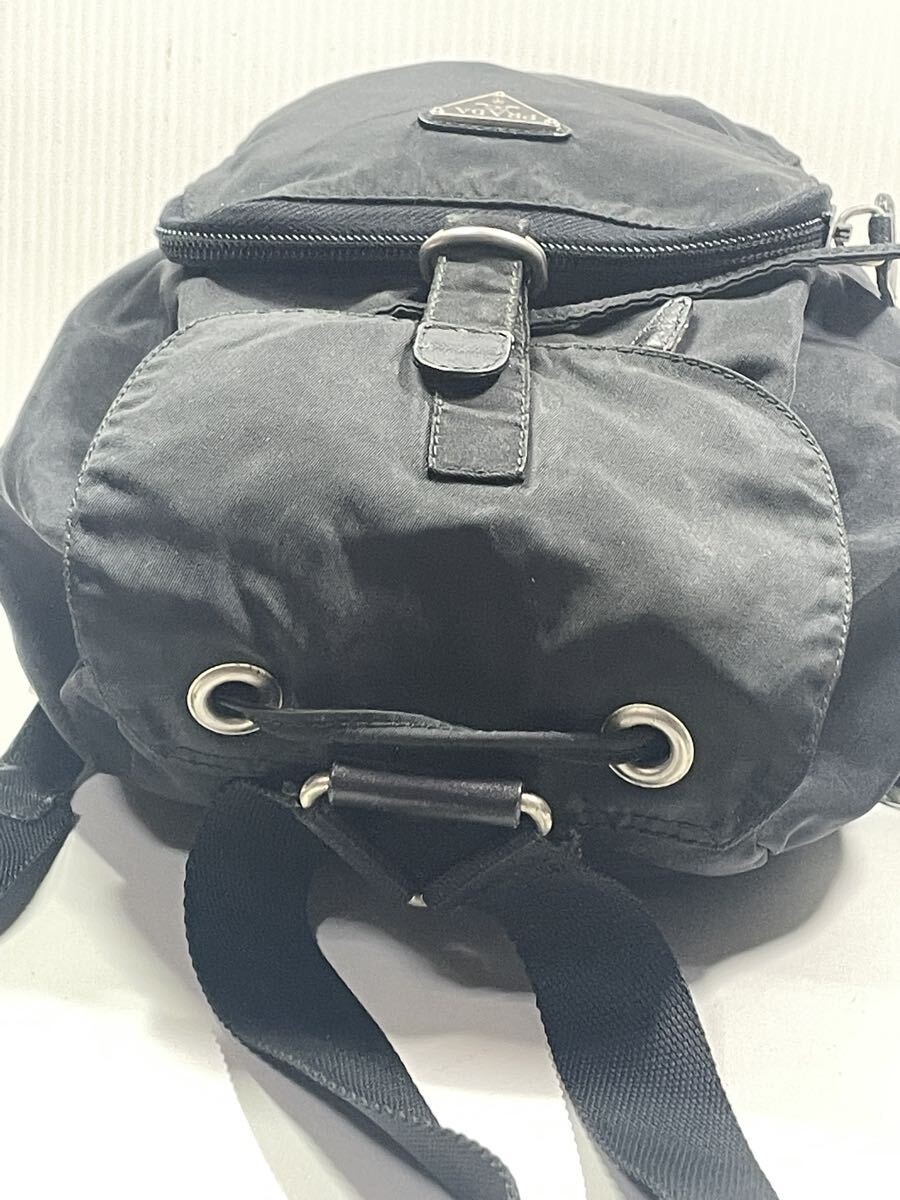 Prada Mini Nylon Backpack Black Triangular Plate … - image 7