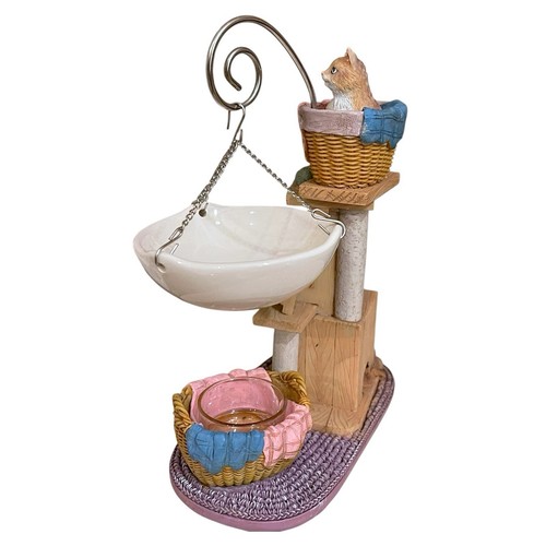 RARE Yankee Candle Mama Cat & Kittens on Cat Tree Hanging Tart Burner Wax Warmer - Picture 7 of 18
