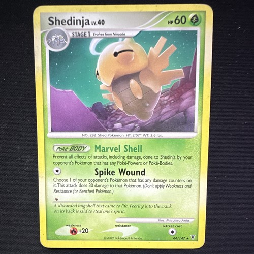 Shedinja 44/147 Supreme Victors Regular Rare Pokemon TCG English 2009 60 HP