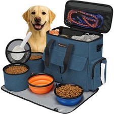Dog Travel Bag Weekend Pet Travel Set Dog  Cat Airline Approved Tote Organizer