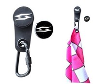 CaddyMag Magnetic Golf Towel with Carabiner Ball Marker Get Magnetic Holder
