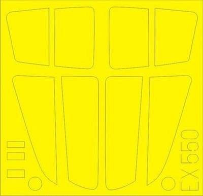 Eduard EX550 1/48 Masken Für Su-34 Für Hobby Boss Klarsicht-Set