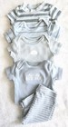 Carter's Baby Infant Boy 5pc Newborn NB Bodysuits Onepiece Bottoms Pre-Owned  — photo 1