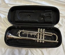 TRI-STAR Silver Trumpet With Hard Case and mouthpiece