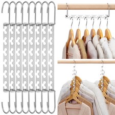 20 PCS Heavy Duty Space Saving Hangers Metal Magic Organizer 30 Lbs Capacity