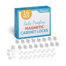 Vmaisi 16 Pack Child Safety Magnetic Cabinet Locks - Children Proof... Fast Ship