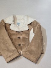 Old Navy Winter Jacket Tan With White "Sherpa" Size 4T, Nwt