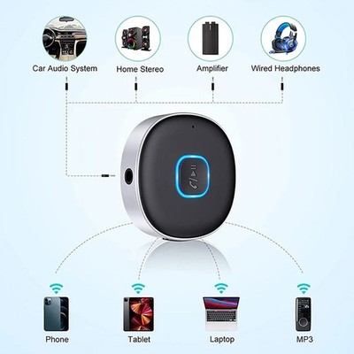 Portable 3.5mm Aux Car Adapter Bluetooth Wireless Audio Receiver Car/Home Stereo