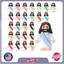 25 Pcs Little Jesus Figures Original Design Jesus Love You Mini Rubber Jesus Toy
