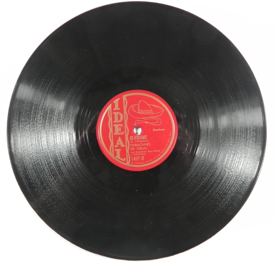Los Huracanes De Teran - Fortunato Rodriguez / Olvidame Ideal 1497 78 RPM Latin - Image 4 of 4