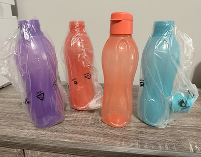 #ad Tupperware Eco Water Bottles Medium 25oz SET OF 4 Brand New $20.00