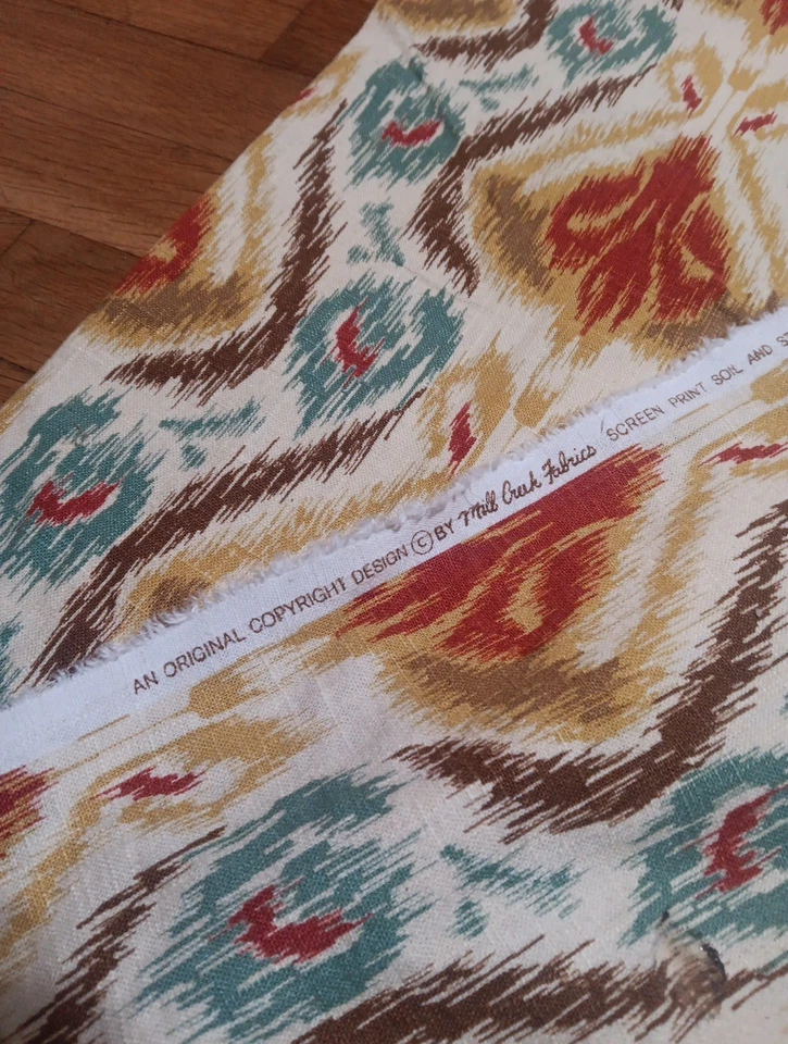 Mill Creek Balotelli printed linen blend drapery fabric Southwestern 10yds - Image 3 of 4