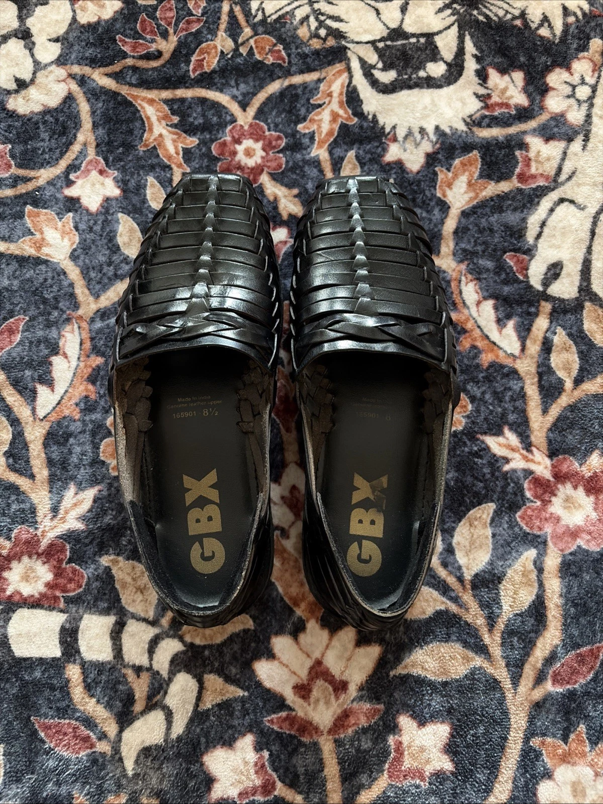 Men’s GBX Footwear Sandals Black Leather Upper Slip On Classy Casual Size 8.5