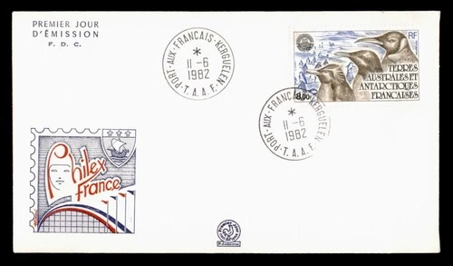 DR WHO 1982 FRENCH ANTARCTIC FSAT FDC PHILEX EXPO CACHET 8.00 w29435