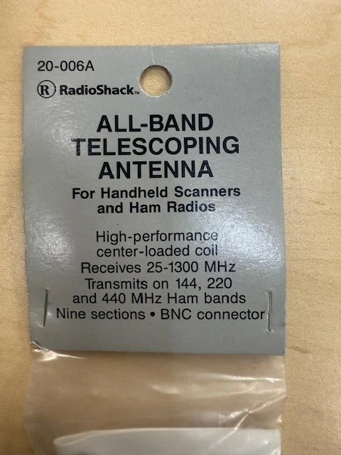 Antena scanner telescópica RadioShack toda banda carregada no centro chicote 20-006A - Imagem 3 de 4