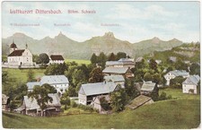 alte Ak Dittersbach, Teilansicht vom Ort, gelaufen 1912