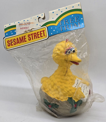 Rare Sealed Vintage Sesame Street Big Bird Trim Tree Ornament Jim Henson NOS