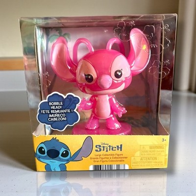 Disney Stitch Large Collectible Figure Bobble Head Angell Iridescent Pink Finish