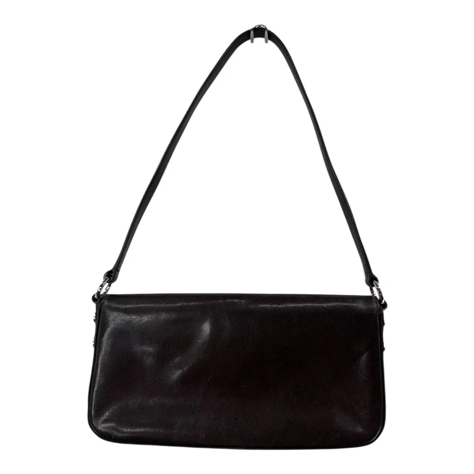 Bolso de Hombro MONSAC Original Cuero Marrón Oscuro Bolso de Mano Baguette Clásico Elegante Foto 2 de 4