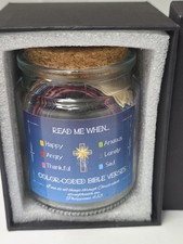 Bible Verse Jar, Scripture Prayer Cards Holy Read Me When Bible Verses Jar. F