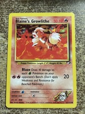 Blaine's Growlithe 62/132 Gym Heroes Unlimited Pokemon DMG on eBay