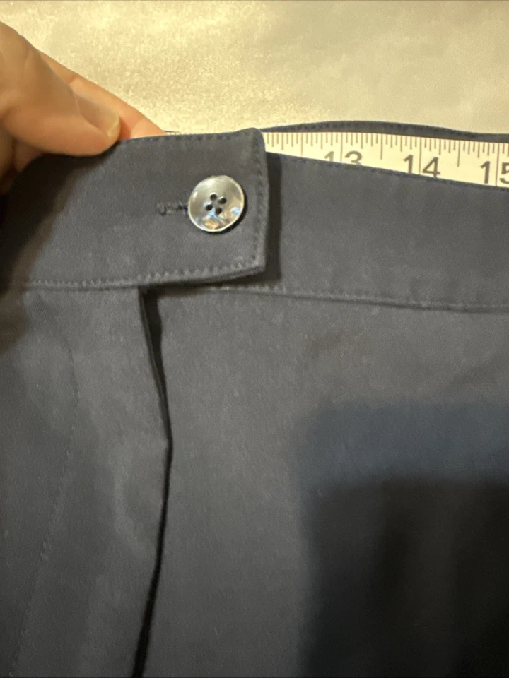 Maggie Barnes Womens 4 Tall Stretch Dark Blue Dress Pants 42 X 31 - Image 3 of 4