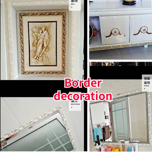 Frame Mold Wall Border Skirting Waist Line 3D Ceiling Edge Self-adhesive - Picture 5 of 20