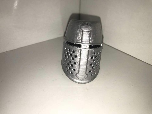 1/6 Scale Templar Knight Helmet (Silver Painted) - Picture 4 of 9