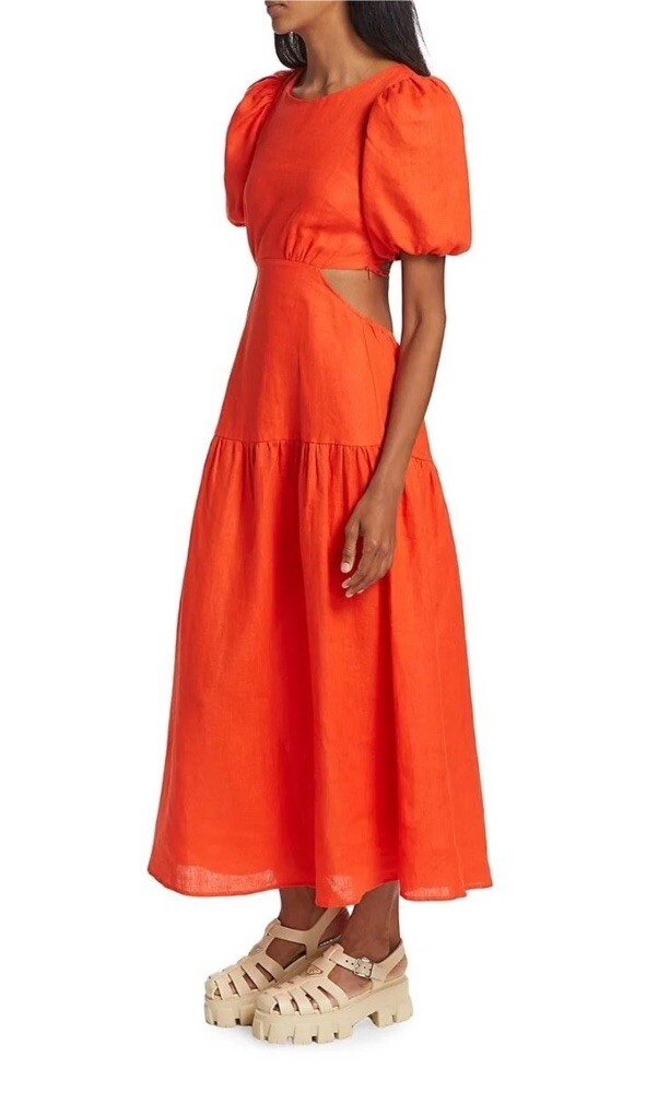 KIVARI Ladies Dress Size XS Kennedy Maxi Scarlet BNWT Open Back