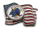 New ListingNew York 1788 2001 American Flag Pin Pledge Of Allegiance Silver Tone