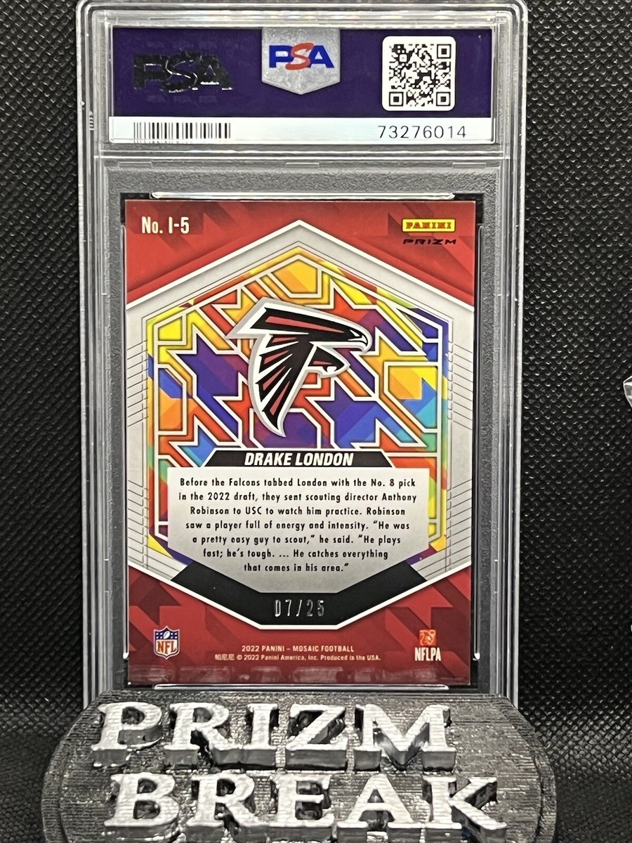 2022 Panini Mosaic Drake London RC Rookie White Introductions /25