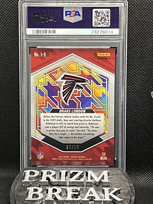 2022 Panini Mosaic Drake London RC Rookie White Introductions /25