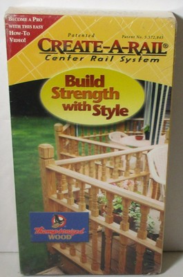 New Sealed Create-A-Rail Center Rail System How to VHS Video - Thompsonized Wood
