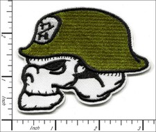 24 Pcs Embroidered Iron on patches Helmed Skull Head 79x62mm AP021aH
