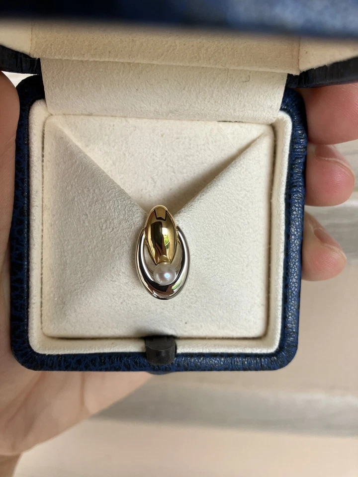 Mikimoto Akoya pearl tie pin 4mm silver with box - Image 2 of 4