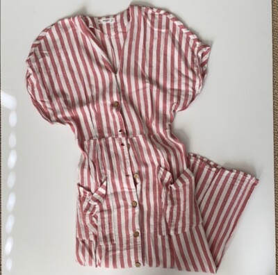 Mango Red & White Striped Midi Dress XS | eBay Mango Red & White Striped Midi Dress XS | eBay